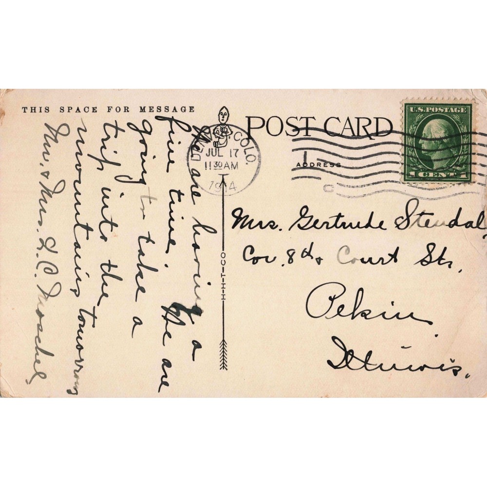 Denver Colorado CO Vintage Postcard BPOE Elks Lodge Club Building Cars c1914 - Picture 2 of 2